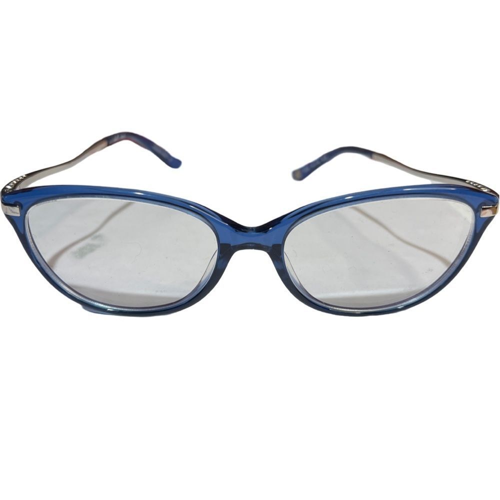 Giselle Reese Blue Rhinestone Women's Cat Eye Frames Eye Glasses 53-17-135